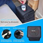 Car Trash Can，Two-Pack Large and Small Combination Hanging Detachable Foldable Car Trash Can，100% Waterproof Suitable for SUV, Sedan, Truck Multi-Purpose Storage Box