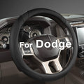 West Llama Customized Auto Car Steering Wheel Cover for Dodge 1989-2011 RAM 1500 2500 3500, Charger, Durango, Challenger (Bla