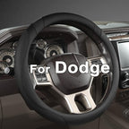 West Llama Customized Auto Car Steering Wheel Cover for Dodge 1989-2011 RAM 1500 2500 3500, Charger, Durango, Challenger (Bla