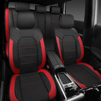 CAR PASS 5 Seats Leather Car Seat Covers, Sideless Car Seat Protectors with Storage Pocket, Water Resistance Seat Cover, Univ