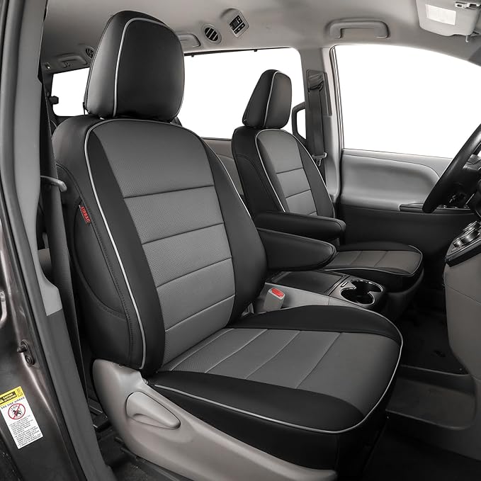 EKR Sienna Seat Covers for 2011-2020 Toyota Sienna LE,XLE, SE,XLE Premium 2nd Row 4/2/4 Split,8 Seats,Waterproof Car Seat Cov