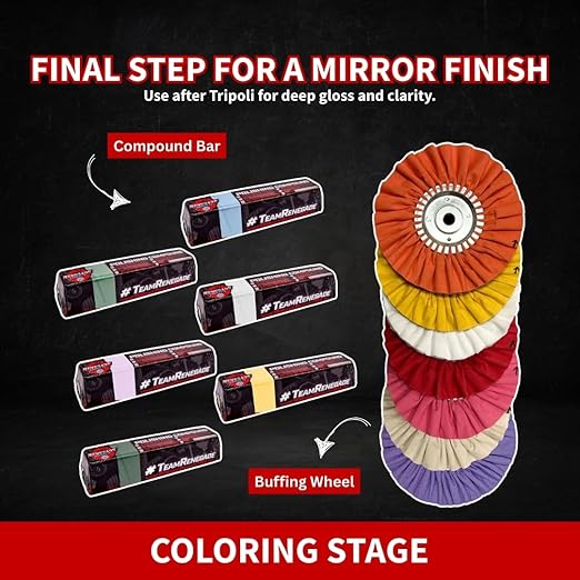 Renegade Products G16 Green Rouge Coloring Compound Bar – Metal Polishing Compound for Buffing Wheels – Fine Finishing for Aluminum and Stainless Steel