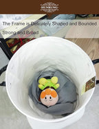 HUNRUNG Laundry Hamper,Large Canvas Fabric Lightweight Storage Basket Toy Organizer Dirty Clothes Collapsible Waterproof for 