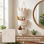 Hanging Wall Basket, Over the Door Hanging Basket with Hooks for Storage, Organizing, Decorative Boho Decor for Nursery, Bedr