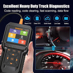 Heavy Duty Truck Scanner, NC610 Diesel Diagnostic Scan Tool for Cummins, Detroit, Freightliner, International, Paccar, 2 in 1