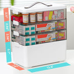 Homaigie Extra Tall 4-Tier Medicine Cabinet Organizer for Upright Medicine Bottles Organizer, Portable Medicine Storage Box w