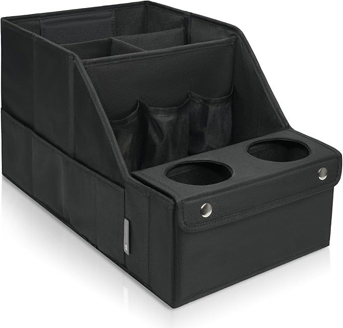 MULISOFT Car Seat Organizer- Backseat Car Organizer with 11 Storages Compartments and 2 Cup Holders, Organizers and Storage,