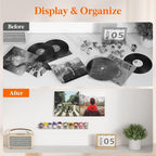 Lifewit Narrow Floating Shelves for Vinyl Record 12 Pack, 12" Clear Wall Shelves for Nail Polish/Book/Picture/Makeup, Acrylic
