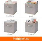 Lifewit Storage Cubes, Foldable Decorative Fabric Storage Baskets for Organizing Home Organizers with Handles for Shelves, Cl