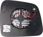 TRQ Driver Side Mirror Glass Heated Blind Spot Indicator Snap On Compatible with 2011-2022 Jeep Grand Cherokee CH1324177