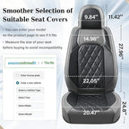 Coverado Seat Covers Full Set, Faux Leather Seat Covers for Car, Waterproof Car Seat Protectors 5 Seats, Automotive Seat Cove