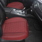 Black Panther Luxury Faux Leather Car Seat Cover for Front Bottom Seat, Anti-Slip and Wrap Around The Bottom, Fits 95% of Veh
