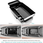 CDEFG 2023 2024 2025 2026 CX-50 Center Console Organizer Tray for 2023 2024 2025 2026 Mazda CX-50 Middle Console Armrest Storage Box 2023-2026 CX50 Accessories(Black)