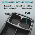 BestEvMod Lower Center Console Organizer Tray Compatible with Kia EV6 2022-2026 Interior Accessories Storage Box ABS Material with PVC Trim Accessories (Lower Organizer-V2)