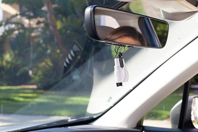 resqme The Original Emergency Keychain Car Escape Tool, 2-in-1 Seatbelt Cutter and Window Breaker, Made in USA, Family Pack o
