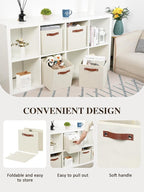 Temary 11x11 Storage Cubes Fabric Cube Storage Bins with Handles Clothes Storage Boxes Baskets for Organizing Home, Shelf, Cl