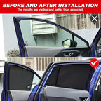 Car Window Shade Compatible with Subaru Crosstrek 2024 2025 2026, Front Rear Mesh Side Window Sun Shade Glare Shield and UV Rays Protection Accessories (Front + Back Window)
