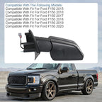 JDMSPEED Left Drive Side View Mirror Power Heated LED Signal Textured Black Left LH Compatible with 2015-2020 Ford F150 FL3Z-
