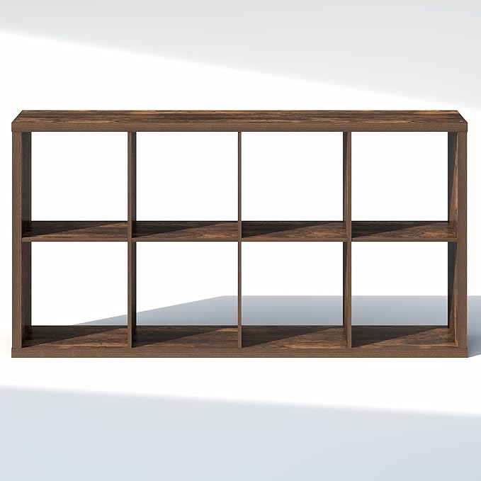 Furinno Cubic Closet Organizers and Storage, 8-Cube Closet Organizer, Open Shelf Closet Storage, Extra Thick Frame for Wardro