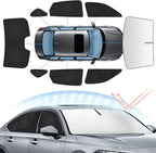 Sunsdrew 8PCS Civic Windshield Sun Shade for Honda Civic 2022-2024 2025(NOT fit Hatchback) 11th Gen. Accessories,Front&Rear&Side Window Cover Privacy Civic Window Shade Blocks UV Rays Heat