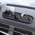 Multifunction Car Anti-Slip Mat, 3-in-1 Rotating Dashboard Mat, Large Storage Pad, Anti-Slip Phone Holder, 360° Rotating Moun