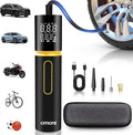 Tire Inflator Portable Air Compressor, Omont 150PSI Electric Bike Tire Pump Cordless Air Pump for Car Tires, 4X Faster Portable Tire Inflator with Digital Pressure Gauge for Car Bike Motorcycle Ball