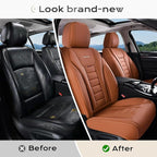 Coverado Car Seat Covers, Front Covers for Cars, Car Seat Cover Front Seats, Automotive Seat Cover, Waterproof, Leather Car S
