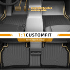 Floor Mats for Chevy Malibu 2016 2017 2018-2022 2023-2025, Custom Fit Chevrolet Malibu LS, RS, LT, Premier, TPE Duty Anti-Slip 1st & 2nd Row & Cargo Liner for 2023 Malibu Floor Mats Accessories