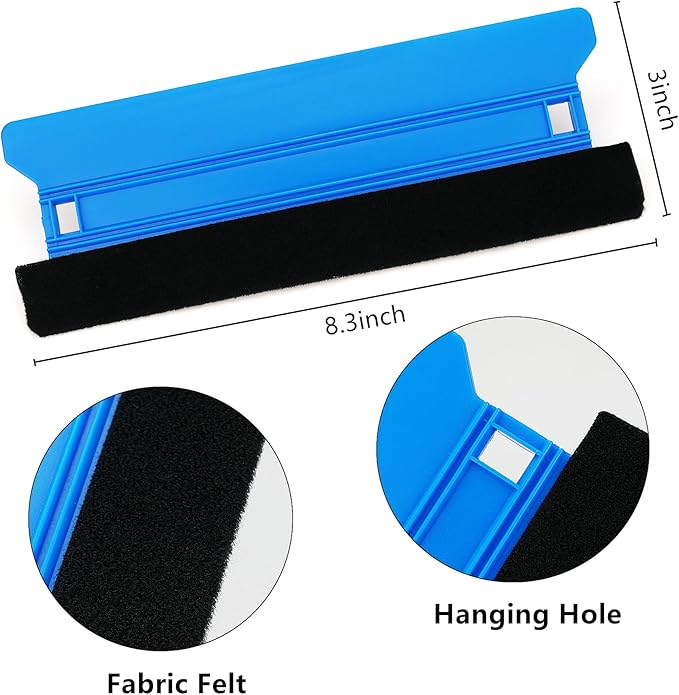 Umaki 8.3inch Large Vinyl Wrapping Felt Squeegee with 4inch Vinyl Squeegee Applicator for Fastly Installing Vehicle Tinting Film Graphic or Wallpaper, Finish Smoothing/Cleaning Work, 3pack