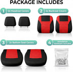FH Group Automotive Car Seat Covers Front Set Premium 3D Air Mesh Front Seat Covers, Airbag Compatible Universal Fit Interior