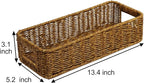 Basket for Toilet Paper Storage, Waterproof Wicker Baskets for Bathroom Counter Organizer, Small Storage Basket for Organizin