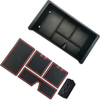 JOJOMARK Center Console Tray Organizer Compatible with 2014-2018 GMC Sierra Accessories, (2015-2020) Yukon/Chevy Tahoe Silverado Suburban, Armrest Storage Box Replaces 22817343 (Red)