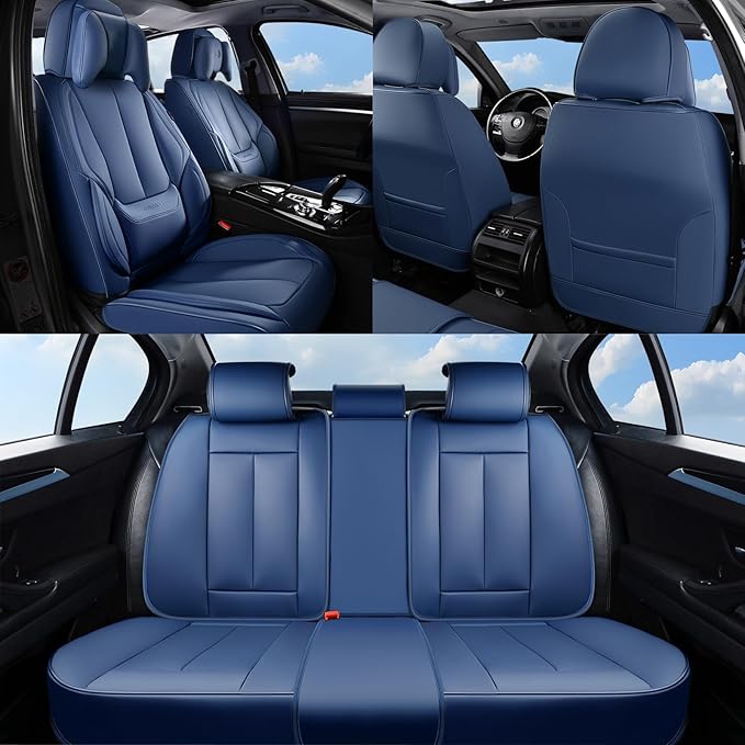 Coverado Seat Covers, Car Seat Covers Front Seats, Car Seat Cover, Car Seat Protector Waterproof, Seat Cushion Nappa Leather 