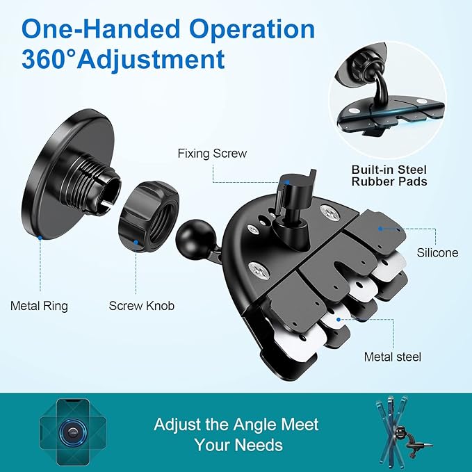 CD Slot Phone Mount, Compatible with MagSafe CD Car Mount for iPhone 16 15 14 13 12 Pro Max Plus Mini and All Phones, [Anti-Slip & Anti-Shake] Upgraded Military-Grade CD Slot Phone Holder