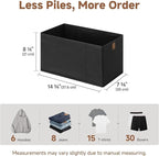 StorageWorks Narrow Baskets for Storage, Fabric Storage Bins, Small Baskets for Organizing with PU Handle, Great for Clothes,