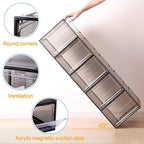 Attelite Hat Organizer for Baseball Caps, set of 6, Stackable Hat Storage Box With Transparent Magnetic Door, Hat Rack, Easy 