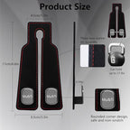 Mu&Ti Purse Hook for Car,Leather Seat Back Storage Hook, 2 Pack Hooks for Headrest, Car Accessories for Women (Black)