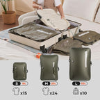 25L Vacuum Travel Bags with Wireless Pump, Compression Packing Bags for Luggage & Carry-On, Waterproof Anti-Tear Nylon, TSA-R
