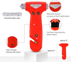 Car Safety Hammer for Lady, 2 Pack Red 3-in-1 Emergency Escape Tool with Window Breaker and Seat Belt Cutter, Safety Emergenc
