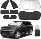 TINGLU Window Shades for Jeep Grand Cherokee 2022-2026(Not for Grand Cherokee L&Jeep Cherokee) 8PCS Accessories Car Side Full Windows Rear Windshield Sun Shade Camping Sun UV Rays Privacy Protection