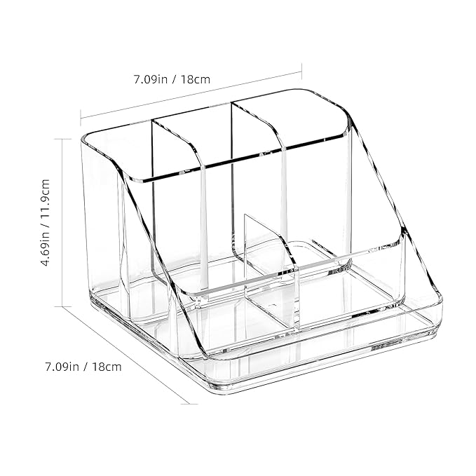 Ettori APLOP Makeup Organizer Tray, 6-Compartment Vanity Makeup Organizer for Jewelry, Hair Accessories, Bathroom Counter or 