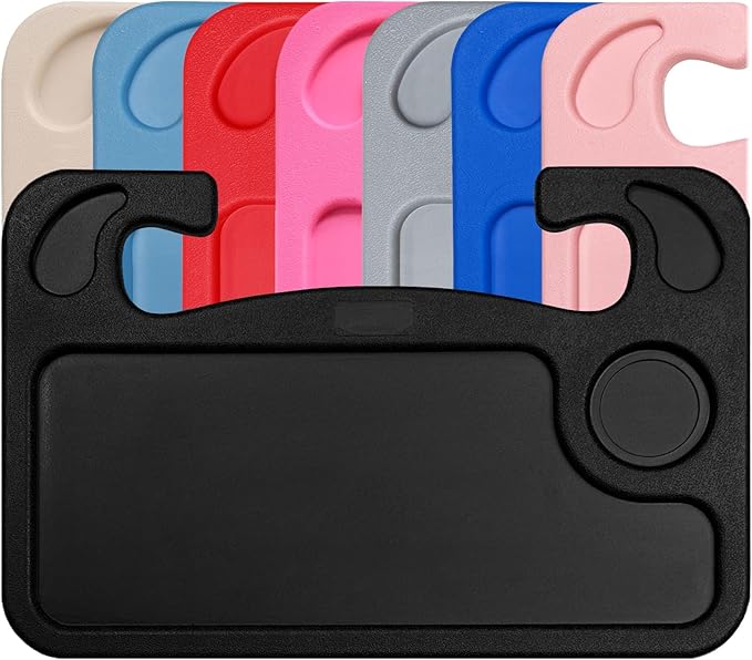 Steering Wheel Desk Tray for Eating, Laptops - Hooks Onto Most Vehicle Steering Wheels, Road Trip Accessory, Car Table
