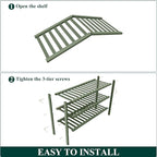 Smiry Bamboo Shoe Rack for Closet, 3 Tier Wooden Stackable Shoe Organizer, Free Standing Shoes Storage Shelf for Entryway, Fr