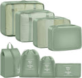 Packing Cubes for Travel - 8 Set Luggage Organizer Bags for Family, Mesh Breathable Travel Packing Cubes for Suitcases Durabl