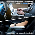 Car Table & Car Desk Tray for Round Cup Holder, 360° Rotating & Foldable Design, Easy Install, Car Accessories Compatible with Tesla