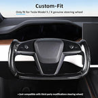 Steering Wheel Cover for Tesla Yoke Steering Wheel Cover Customzied for Tesla Model S 2021-Present/Model X 2021-Present Accessories,Anti-Slip,Comfortable Grip,Breathable,Bright Black
