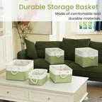 Large Storage Baskets- 15x11x10 inch Storage Bins for Shelves and Closet Organizing, Foldable Fabric Bin for Home Organizatio