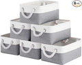 Storage Baskets for Shelves 11.8x7.9x5.2 Inch, Foldable Fabric Storage Bins with Handles, Small Storage Baskets for Organizin