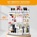 Makeup Organizer 360 Degree Rotating 7 Adjustable Layers Large Capacity Cosmetic Organizer Transparent Make Up Organizers and
