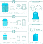 Cambond Compression Packing Cubes for Travel - Lightweight Expandable Travel Bags Luggage Organizers Travel Essentials Compre
